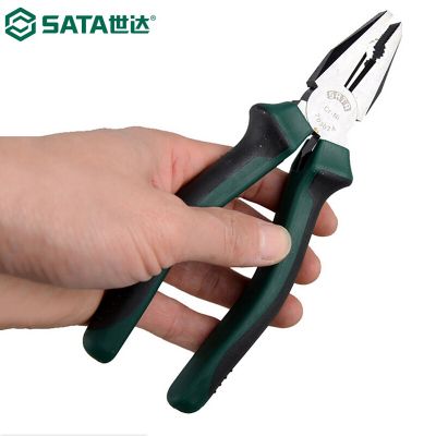 SATA世达 工业级省力老虎钳钢丝钳工具6寸7寸8寸多功能电工钳子断线钳 70301A