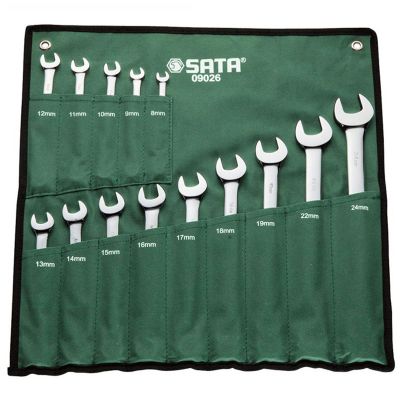 14件套公制全抛光两用扳手_09026_世达/SATA